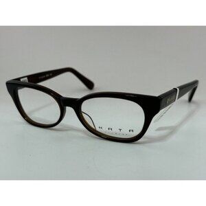 KATA Eyewear - Style 44 Brown 48-18-140 Plastic Round Rectangle Eyeglass Frames